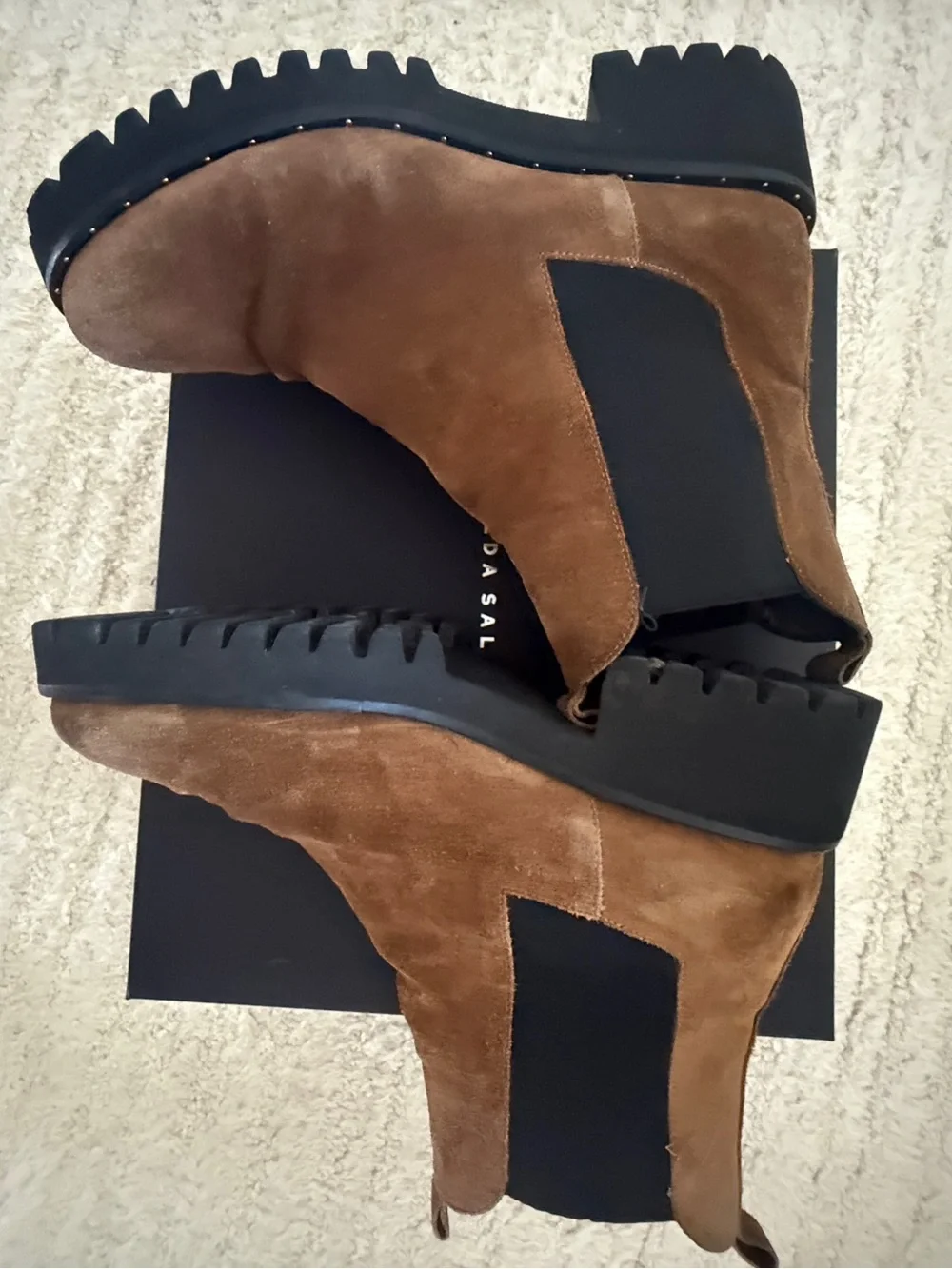 Freda Salvador Women’s Brown Suede Chelsea Boots